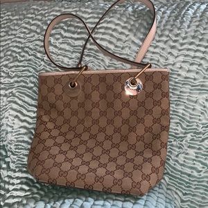 Vintage Gucci medium sized canvas tote